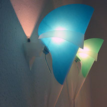 rivisitazione della lampada da meccanico in cartotecnica